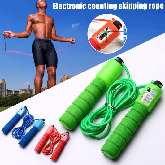 Adjustable Jump Rope with Counter – Foam Handle Fitness Tool