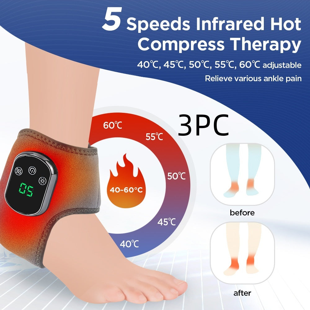 Heated Ankle Brace with Vibration – Pain Relief & Injury Recovery Support