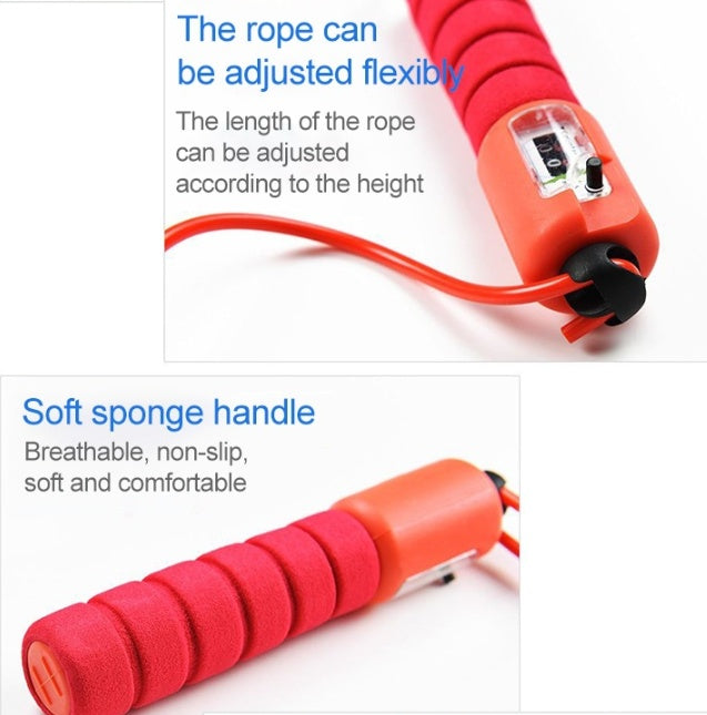 Adjustable Jump Rope with Counter – Foam Handle Fitness Tool
