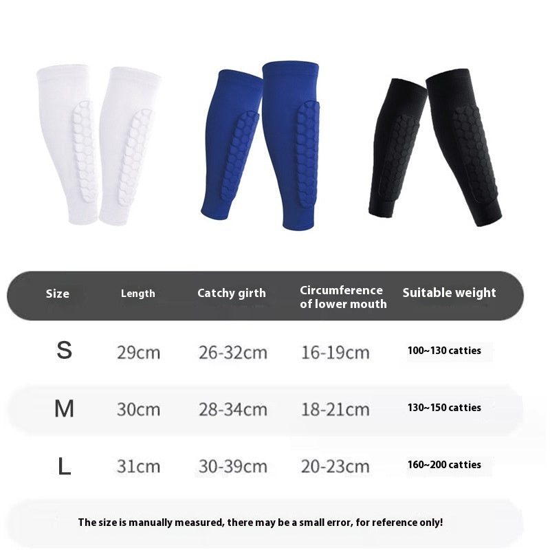 Honeycomb Shin Protection Sports Socks – Anti-Collision & Non-Slip Grip