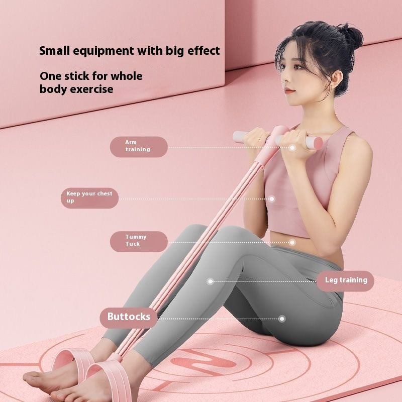 6-Tube Pedal Chest Expander – Full-Body Resistance Trainer for Home Workouts