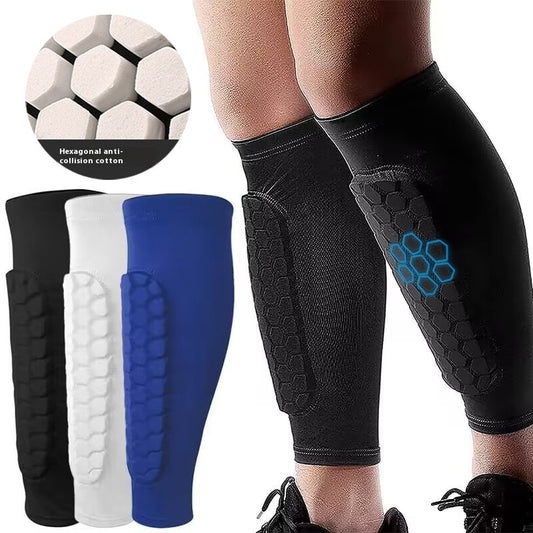 Honeycomb Shin Protection Sports Socks – Anti-Collision & Non-Slip Grip