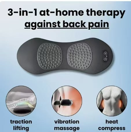 Heated Lumbar Support Pillow for Sleeping – Relieves Back Pain