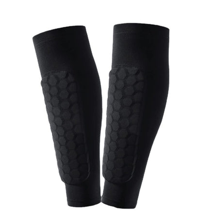 Honeycomb Shin Protection Sports Socks – Anti-Collision & Non-Slip Grip