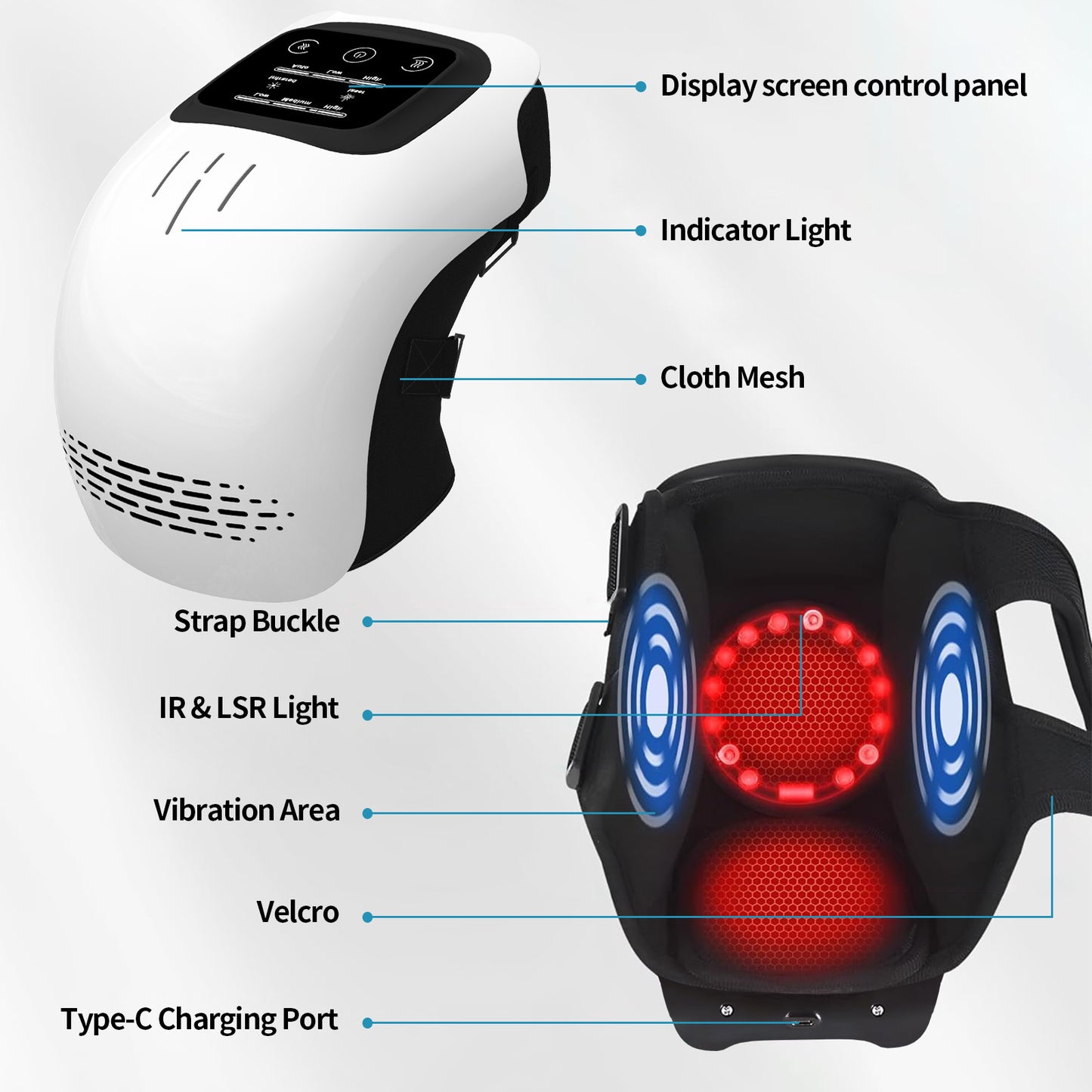 Intelligent Electric Knee Massager – Smart Heat & Vibration Therapy for Pain Relief