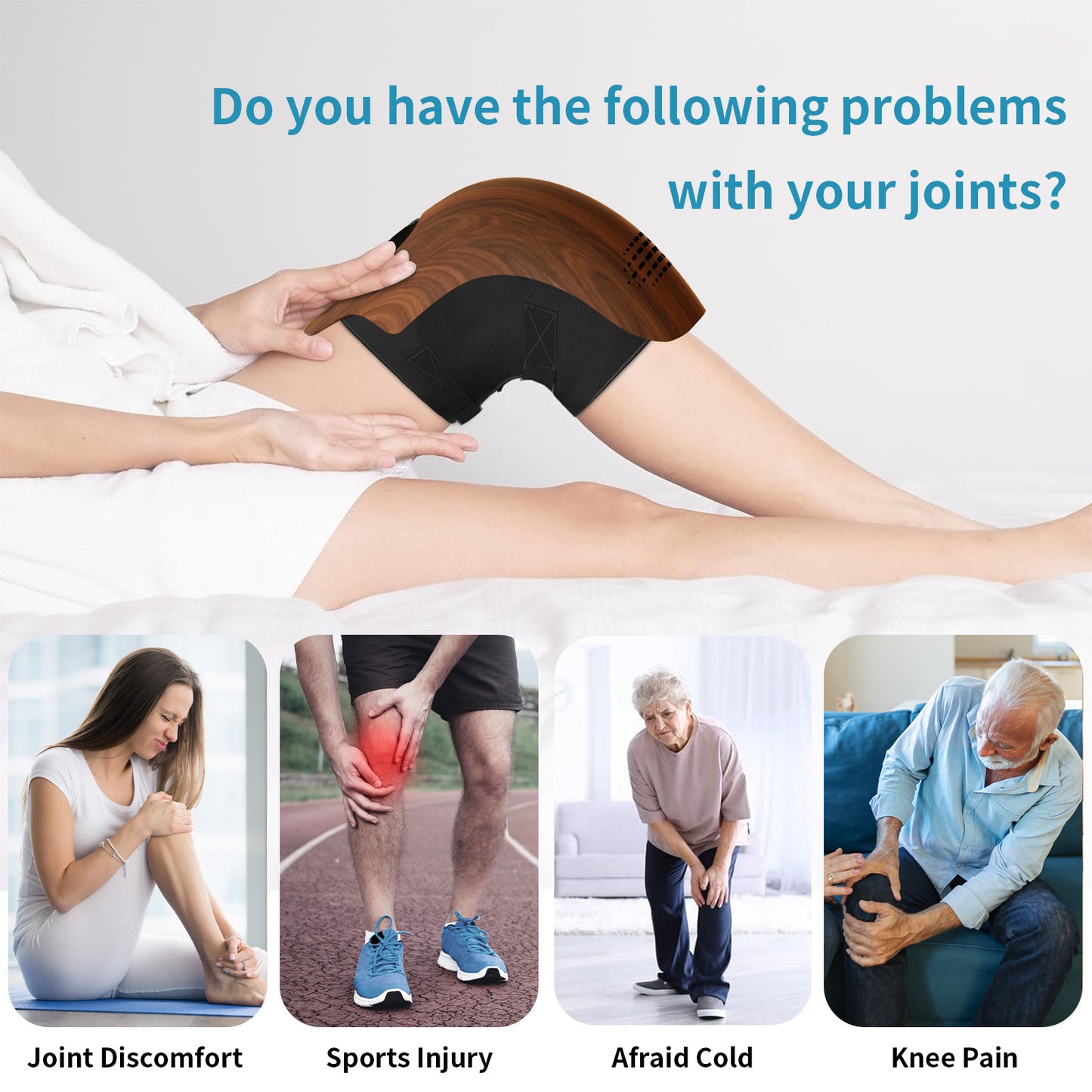 Intelligent Electric Knee Massager – Smart Heat & Vibration Therapy for Pain Relief