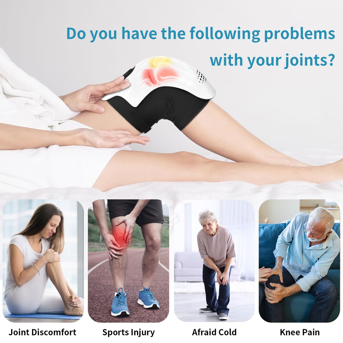 Intelligent Electric Knee Massager – Smart Heat & Vibration Therapy for Pain Relief